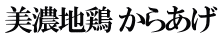 美濃地鶏 からあげ